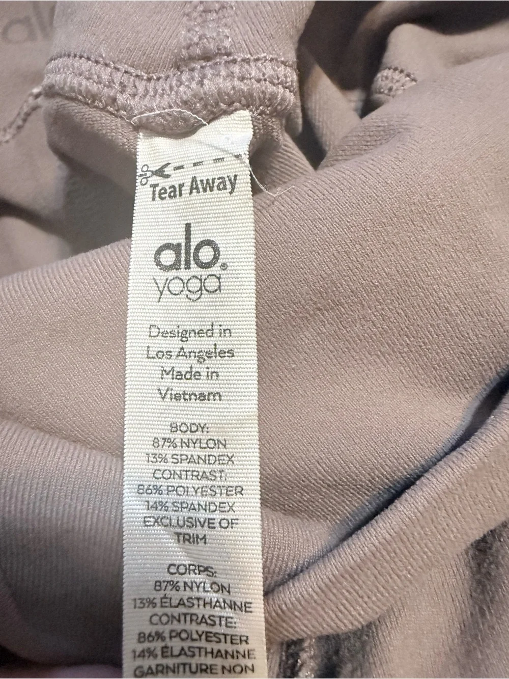 ALO Yoga High-Rise moto Leggings in Light Taupe